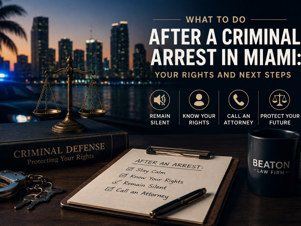 Miami criminal defense attorney helping a client after an arrest