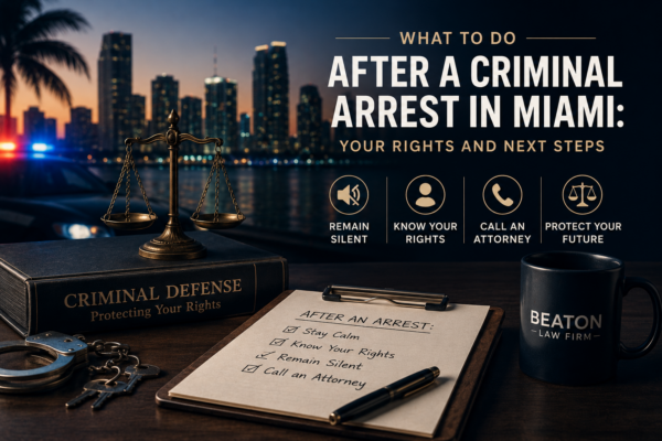Miami criminal defense attorney helping a client after an arrest