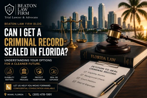 Beaton Law Firm criminal record sealing attorney helping clients seal or expunge a criminal record in Florida