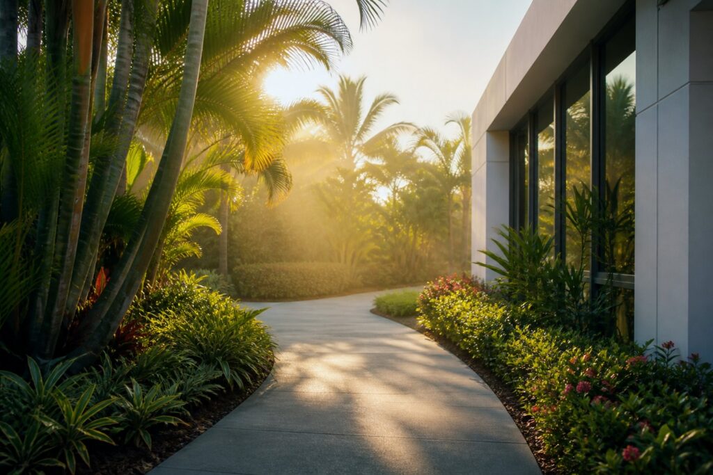 Kendall clinic walkway representing preservation of healthcare records