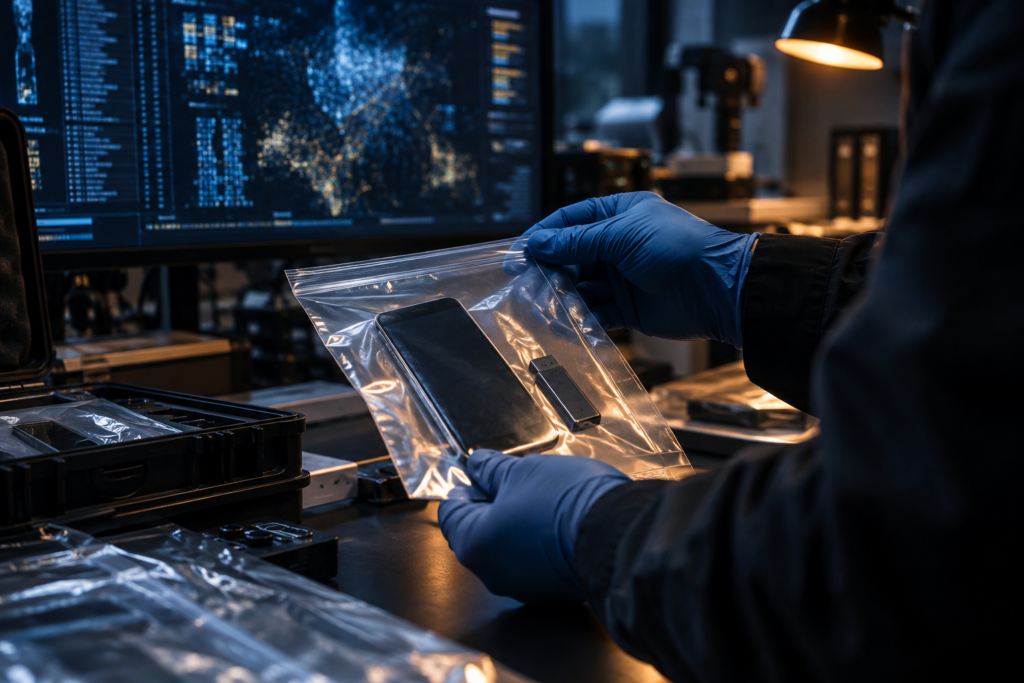 Digital evidence secured for review during a federal criminal investigation